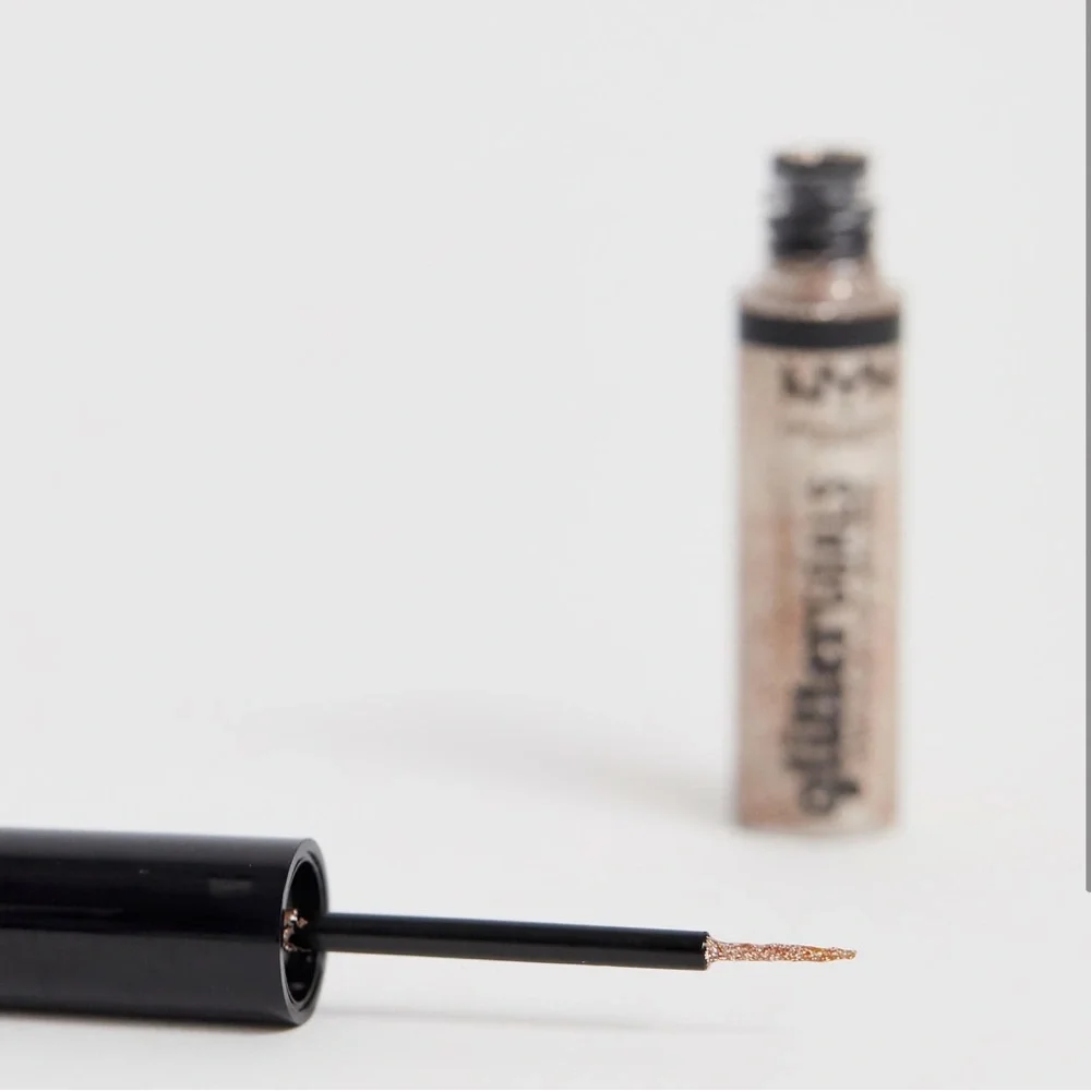 NYX Makeup Glitter Goals Liquid Eyeliner Crystal Ball Gold Sparkle New in Box